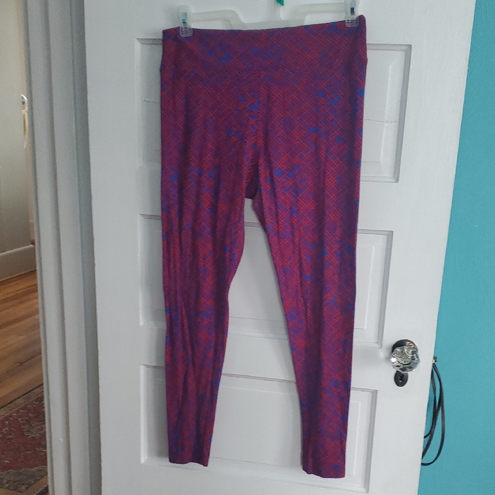 LuLaRoe Pink and Blue Leggings